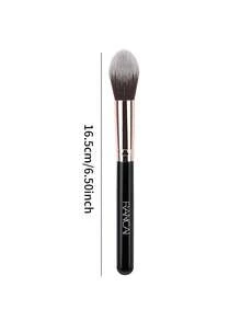 RANCAI 1pc Blush Brush/Highlighter Brush/Contour Brush/Face Powder Brush, Black Wooden Handle, Tapered Bristles, Densely Packed, Suitable For Powder, Blush, Contour, Shading And Polishing, 16.5cm - Multicolor - View 4