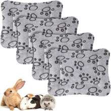 Haull - Juego de 4 fundas de cama de conejillo de indias impermeables para invierno, forro de jaula de felpa suave para perro y gato, reversible, acogedora almohadilla de orina de animales, lavable - ‎Como se muestra en la imagen. - Ver 2