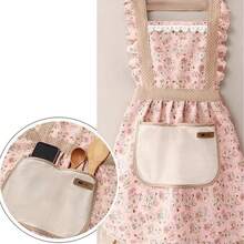 Women's Aprons With Pockets Floral Aprons Large Pocket Apron Suitable For Housework And More - Multicolor - View 2