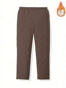 Men's Fashionable And Versatile Thick Winter Pants, Striped Design, Casual And Versatile. An Excellent Gift For Husband, Boyfriend Or Partner. - Khaki - View 3