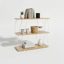 3 Levels Beech White 80x30x71.2 cm