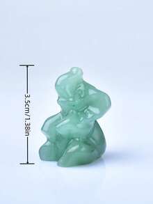 1pc Natural Quartz Crystal Carved Elephant Figurine, Desktop Decor, Gift Item, Crystal & Stone Material - Heading the Ball Elephant - View 2