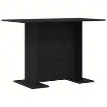 Tavolo da pranzo vidaXL effetto rovere nero 110 x 60 x 75 cm Materiale a base di legno - nero - Visualizzare 8