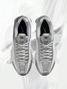 Nike Shox R4 Metallic Silver Deep Royal Blue– Men's Lifestyle Sneakers – Shoes For Man -Vintage-Spring & Summer-Inspired Running Shoes, Shock-Absorbing Comfort, Gym To Streetwear Casual Wear-Mother's Day Gifts-Father's Day Gift–HQ1988 102 - White/Metallic Silver/Deep Royal Blue/White - 查看 3