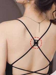 Unsichtbare Anti-Rutsch BH-Träger Clip-Gekreuzte Rückenträger, transparenter BH-Verschluss, Anti-Rutsch - Verschiedenfarbig - Übersicht 3