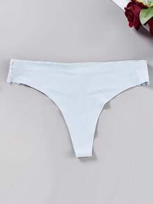 4pcs Women's Panties, Silk Briefs, Lace Trim Thongs, Seamless Sports Underwear, Low Waist Briefs For Daily Wear - Multicolor - View 6