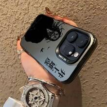 Funda para teléfono con diseño de boceto anime de protagonista masculino, compatible con iPhone 17 16 15 14 13 12 11 Pro Max AIR 14 15 16 Plus XS XR X 8 7 SE 2020. - Negro - Ver 6
