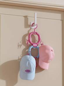 1pc Plastic Hat Rack Hat Storage, Circular Scarf Rack Hat Organizer With Clips Suitable Baseball Cap Hooks/Children's Room Storage Rack - Multicolor - View 13