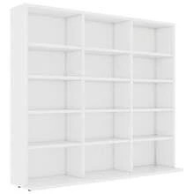 Suporte para CDs vidaXL, branco, 100x23x89,5 cm, material à base de madeira - Branco - Ver 3