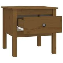 Tavolini laterali vidaXL, 2 pezzi, marrone miele, 50x50x49 cm, legno massello di pino. - Castano - Visualizzare 9