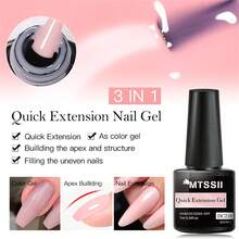 Mtssii 7ml Milky White Quick Extension Gel Nail Polish Nude Pink Clear Construct Hard Builder Gel For Nails Semi Permanent Acrylic Extension Nail Art Varnish Nail Strengthening Gel - 彩色 - 查看 4