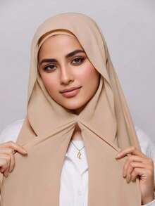 FADZOYLE 1 Bộ Khăn Hijab Chiffon Màu Trơn Có Nam Châm Và Lớp Lót, Khăn Trùm Cầu Nguyện Hồi Giáo Kín đáo, Lớp Lót Co Giãn, Tiện Lợi Và Sử Dụng Hàng Ngày, Phụ Kiện Áo Abaya Dài - Nhiều màu - Xem 14