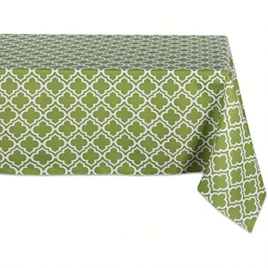 DII Colección de Mesa para Interiores y Exteriores, Multiuso, Lavable a máquina, a Rayas, Mantel, 60 x 84, Estampado de Verano(84" x 60" (Rectangular)) - Multicolor - Ver 1