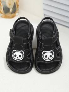 1双儿童夏季时尚多功能凉鞋，轻便软底婴幼儿鞋，男女童户外沙滩/水鞋，简约可爱 - 黑色 - 查看 5