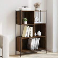 Libreria vidaXL effetto rovere marrone 72x28x109 cm Materiale a base di legno - Castano - Visualizzare 3