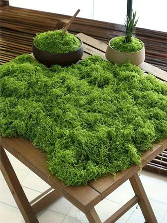 300g Artificial Green Moss, Suitable For Indoor Potted Plants - Fake Moss, Can Be Used For Crafts, DIY Decoration, Model Making, Wall Decoration, Glass Container Decoration, Home Room Decoration, Outdoor Artificial Flower Decoration, Plastic Flower Decoration, UV-Resistant Artificial Flowers And Shrubs, Non-Fading Artificial Flowers, Can Be Hung Indoors And Outdoors In Gardens, Porches, Window Sills, Planters, Home Weddings, Farmhouses, Porches, Patios, Windows, Etc.