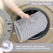 Almohadilla Térmica Eléctrica, Compresas Calientes Terapeuticas, 9 Niveles de Calor y 4 Tiempo, Apagado Automático, Plegable y Lavable a Máquina, Manta Termica para Aliviar de Rodilla Espalda Pierna - 60*30 - Ver 7
