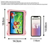 7-calowy tablet dla dzieci, pojemna bateria 4000 mAh, 4 GB pamięci RAM + 64 GB pamięci ROM, dwie kamery HD, system Android 13.0, miękkie silikonowe etui ochronne, uroczy wzór słonia, żywe kolory, obrotowy uchwyt, zabezpieczenie przed upadkiem, modny wygląd - Wielokolorowe - Zobacz 5