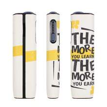 1 pieza Estuche protector decorativo para el dispositivo de calentamiento sin combustión IQOS ILUMA ONE/ILUMA I ONE, accesorio de moda con impresión UV de cuero PU, duradero, opciones de multicolor, protección completa de 360 grados, absorción de impactos y antideslizante, adecuado como regalo para hombres y mujeres - un lema y serie HET - Ver 23