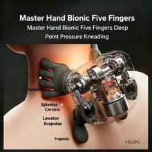 Vielspu 4D Neck Massager, Shoulder Heating Massage, A Wireless Portable Massager, Simulating The Action Of Human Hands, Suitable For Relieving Neck Pain Relaxing Muscles, With Three Adjustable Modes. - 標準型 - 查看 6