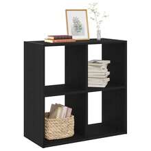 Estantería vidaXL Roble negro 68,5 x 32 x 68,5 cm Material a base de madera - Negro - Ver 1