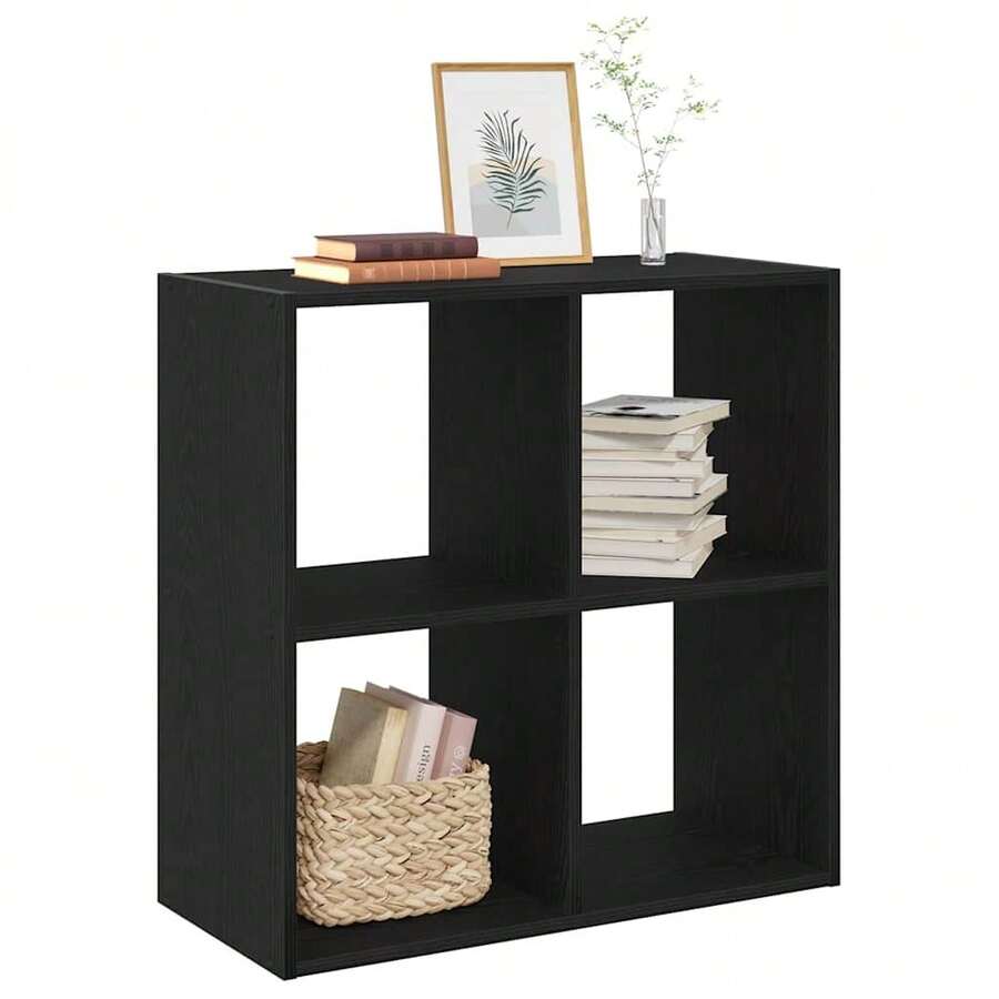Estantería vidaXL Roble negro 68,5 x 32 x 68,5 cm Material a base de madera - Negro - Ver 1
