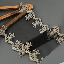 Set de 15 piezas de adornos de encaje bordado nuevos, adecuados para ropa, vestidos, bolsos, sombreros, puños y otras decoraciones