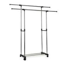 Ecommerc3 MOBLEKIT | Free-Standing And Expandable Clothes Racks In Metal And Wood, Clothing With Adjustable Options, With Wheels Or Shelves, Organizers For Bedroom, Entryway And Home - Rak Pakaian Ganda 80-150x42x90-160 Cm - View 9