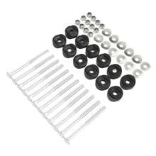 R-Tst Tornillos para Cama elásuego de 12 Tornillos para trampolín de Acero galvanizado Que meoran la Estabilidad Tornillos y Tuercas Largos para trampolín - como en la foto - Ver 7