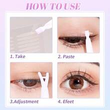 隐形自然双眼皮贴，强力粘性，持久耐用，防水防汗，温和亲肤，闭眼无痕，放大双眼，新手及化妆爱好者均可使用 - 彩色 - 查看 5