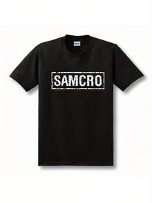 Camiseta gráfica extragrande para hombres - Camiseta de streetwear% algodón con impresión desgastada y llamativa. Estilo Rock-Hop. Ajuste Regular, Manga Corta. Top negro lavable aáquina para comodidad en todas las estaciones. Ropa de calle casual. Ropa de estilo urbano. Tela transpirable - Negro - Ver 1