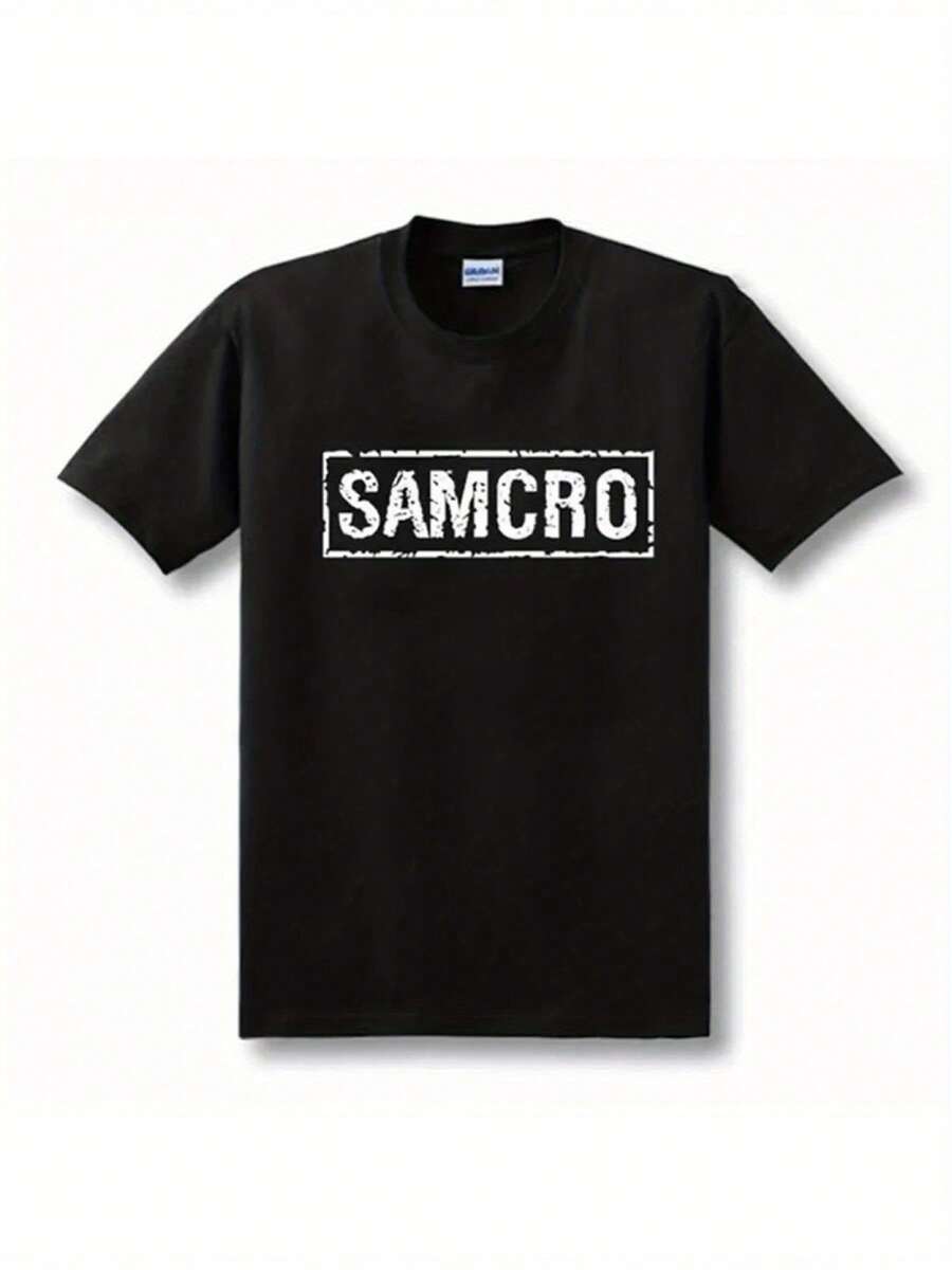 Camiseta gráfica extragrande para hombres - Camiseta de streetwear% algodón con impresión desgastada y llamativa. Estilo Rock-Hop. Ajuste Regular, Manga Corta. Top negro lavable aáquina para comodidad en todas las estaciones. Ropa de calle casual. Ropa de estilo urbano. Tela transpirable - Negro - Ver 1