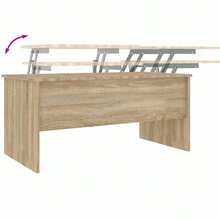 Tavolino da caffè vidaXL Sonoma in rovere, 102x50,5x46,5 cm, materiale a base di legno - Castano - Visualizzare 9