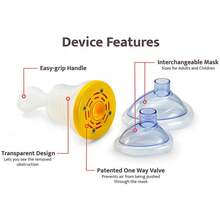 Choking Prevention Suffocation Rescue Suction Portable Airway Suction Device For Children And Adults, Travel Bags And Household Kits First Kits For Children And Adults, Portable Airway Suction Device - 黃色 - 查看 10
