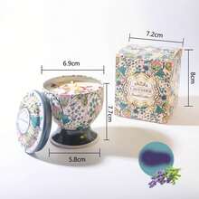 1pc/4pcs Set Dried Flower Scented Candles, High Glass Jar, Aromatherapy Candles, Natural Floral Fragrance Candles, Forest Aroma Candles, High Glass Jar, Exquisite Pattern, Suitable For Aromatherapy And Various Holiday Decorations, Ideal Gift For Friends And Family, Christmas Decoration, Valentine's Day Gift, Anniversary Gift