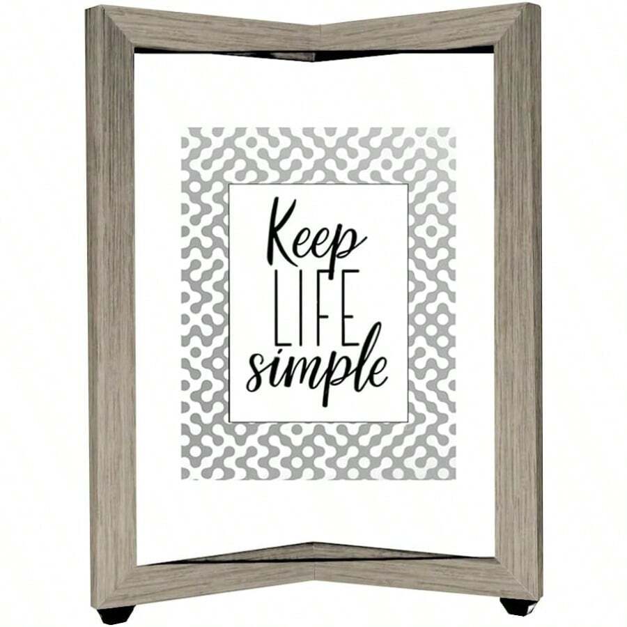 MX Live Deco portarretrato decorativo triangular de 23.5x18.2 cm para foto de 5x7 pulgadas diseño moderno para pasillo estudio oficina tocador recibidor y dormitorio de alta calidad. Madera 5x7 - Madera - Ver 1