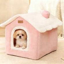 Indoor Memory Foam Foldable Dog House Mat With Cushion, Suitable For Small, Medium, And Large Dog And Cat Beds, Puppy Cave Sofa Pet Products - 均碼 - 查看 1