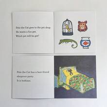 ,I Can Read, Bedtime Stories Reading English Learning Education Books, Simple Visual Vocabulary Practice Grammar Learning Books - con mèo - Xem 3