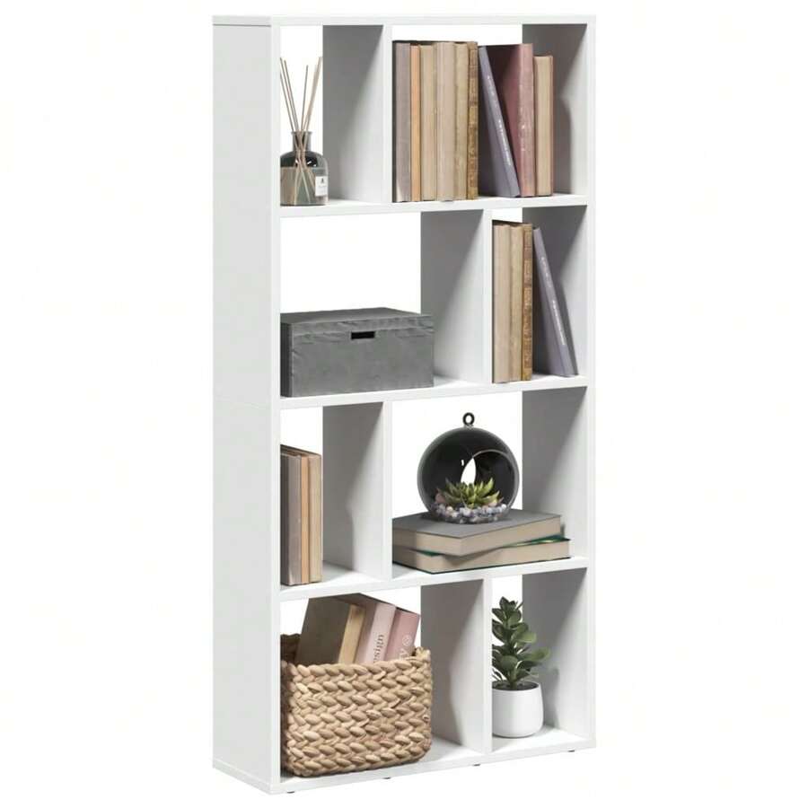 vidaXL Bücherregal Weiß 60 x 20 x 120 cm Holzwerkstoff - Weiss - Übersicht 1