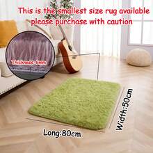 eluckya Plush And Thick Long-Pile Carpet, Super Soft And Comfortable Rug, Non-Slip Thick Pile Carpet, Suitable For Bedrooms, Living Rooms, Bathrooms, Dorm Rooms, Room Decor, Kitchen Essentials, Family Gatherings, Valentine's Day, Birthday Parties, Home Decor, Bedroom Decor. - 果綠色 - 查看 10