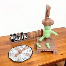 The Word Game Set, White Background, Spanish Text, Black English Letters. The Game Is Played By Spinning A Wheel To Determine The Action, And Players Use Letter Cards To Form Words. If Guessed Incorrectly, The Character Will Gradually Be "Hanged", Similar To The Classic "Hangman" Game. - Multicolor - View 7