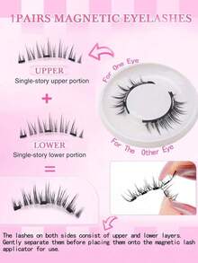 Zestaw 1/2 pary rzęs magnetycznych, w zestawie z profesjonalną pęsetą, wielokrotnego użytku, nie wymaga kleju, tworzy naturalny, puszysty i gęsty efekt rzęs, lekkie i wygodne, idealne do makijażu w podróży, na imprezy, festiwale, występy taneczne, błyszczące rzęsy, rzęsy magnetyczne i nie tylko. - Wielokolorowe - Zobacz 4
