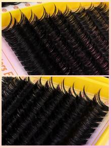 Conjunto de cílios postiços com 720/666/648 peças, tamanhos 10D/20D/30D/40D/50D/60D/80D/100D/120D/150D, em material sintético misto de vison e pelos faciais, curvatura de 0,07 mm, comprimento de 10 a 16 mm, inclui cílios com aparência natural, efeito volume russo 3D, ideal para iniciantes, reutilizável, para uso doméstico, cílios individuais. - D - Ver 12