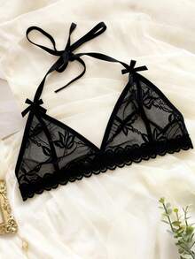 1pc Customized Women's Sexy Camisole Panties, Can Customize Personalized Letters/Names, Women's Sexy Camisole Without Pads And Underwire, Comfortable Breathable Sports Underwear, Suitable As Holiday/Anniversary Gift - Black - View 6