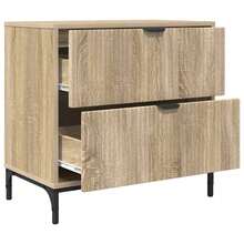 vidaXL Nachttisch Sonoma-Eiche 63,5 x 36 x 61 cm Holzwerkstoff - Braun - Übersicht 5