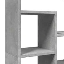 Libreria vidaXL, grigio cemento, 72x20x120 cm, materiale a base di legno - Grigio - Visualizzare 9