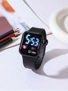 1pc Children & Teen's Cute Cartoon Heart Shape Fashion Digital Watch With Time & Date Display, Suitable As Girls Gift For Holiday, Back To School - Multicolor - View 9