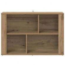 Credenza vidaXL in rovere artigianale, 80 x 30 x 53 cm, materiale a base di legno. - Castano - Visualizzare 5