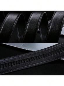 Stylish Metal Buckle Belt For Men And Women - Fashionable Daily Decoration Jeans Belt With Automatic Buckle - Perfect Accessory For Business And Casual Accasions - 白金 - 查看 5