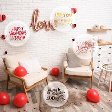 4pcs/8pcs Valentine's Day Balloon Stickers, Bubble Party Balloon Stickers, PVC Letter Stickers, I Love You Stickers, Suitable For DIY Valentine's Day Party Decoration - Valentine's Day - Style 1 - View 8